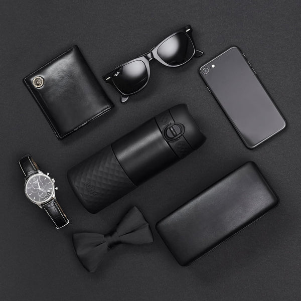 ION8 Insulated Travel Mug, 360 ml/12 oz, Leak Proof, Triple Lock Secure, Spill-Free in Transit, Hygienic Cover, Easy-to-Clean, Perfect On-The-Go, Black, Stainless Steel