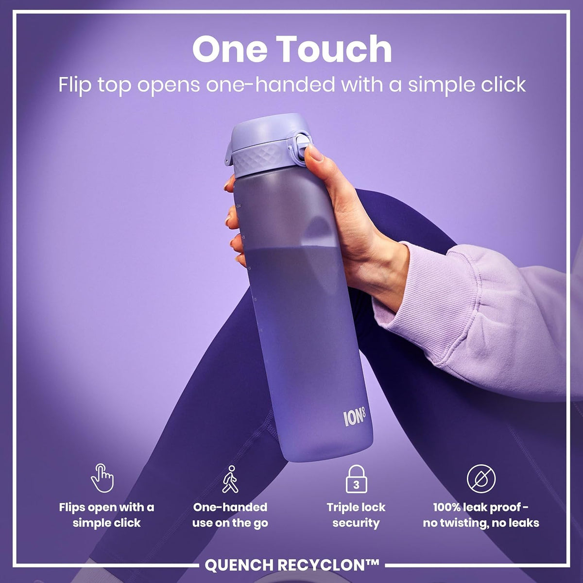 Ion8 Quench 32 oz Bottle Light Purple