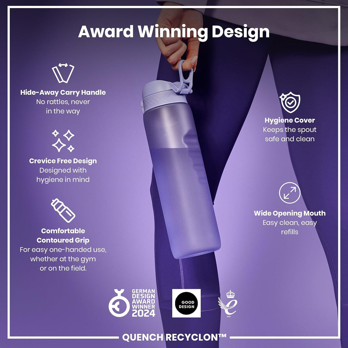 Ion8 Quench 32 oz Bottle Light Purple
