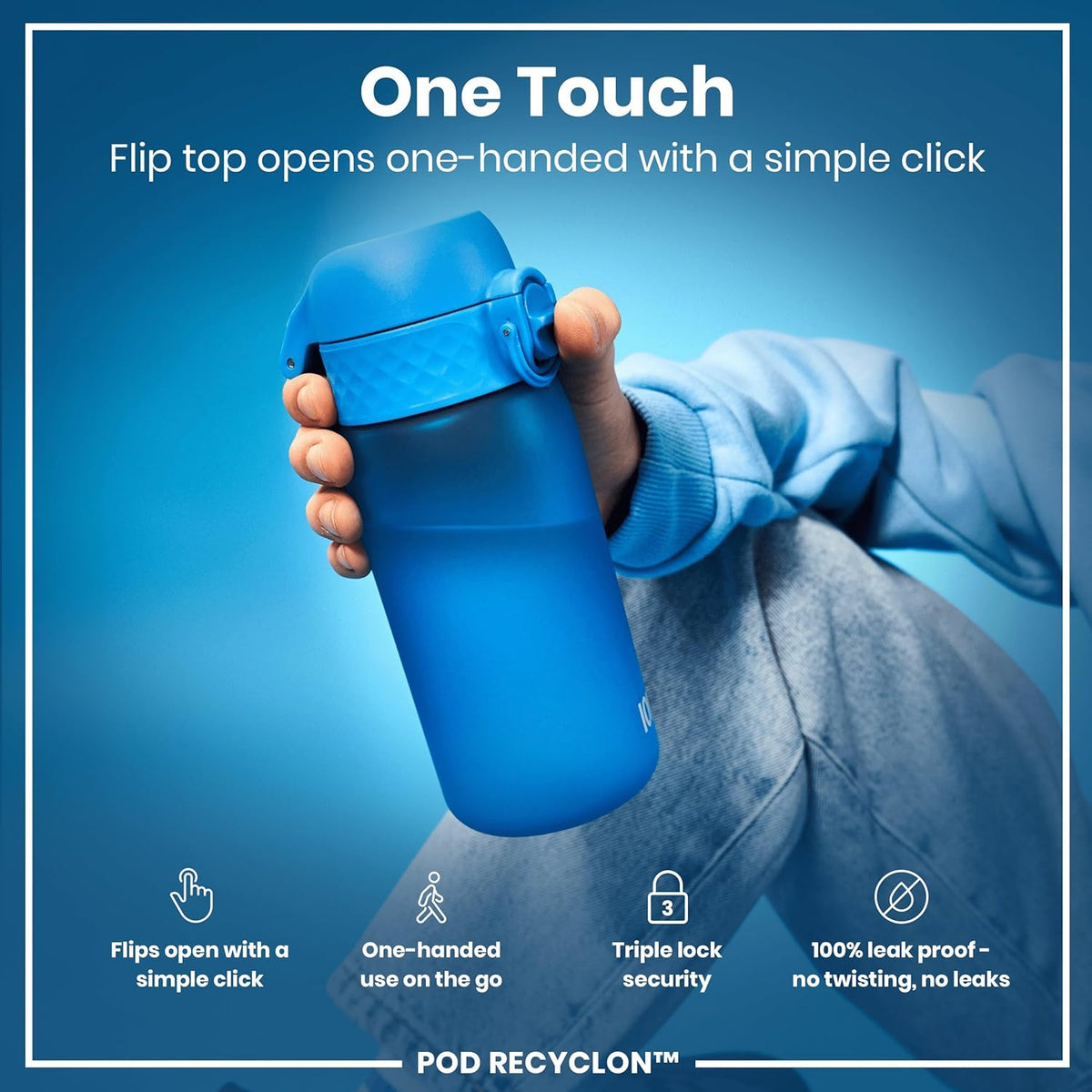 Pod Recyclon 12oz- Aqua Blue
