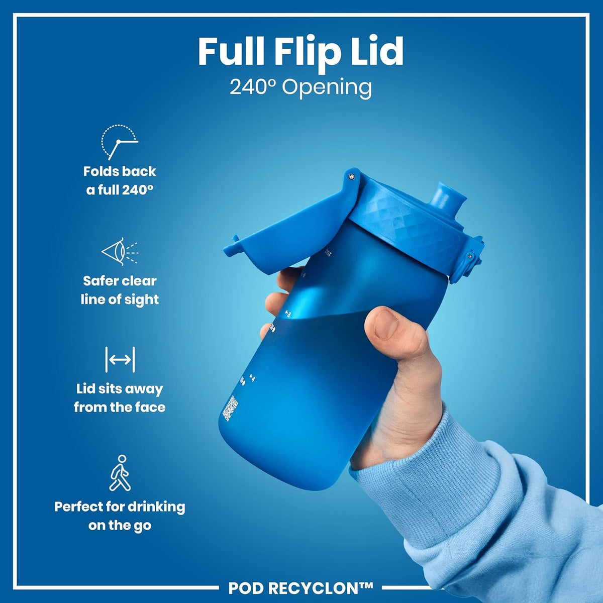 Pod Recyclon 12oz- Aqua Blue