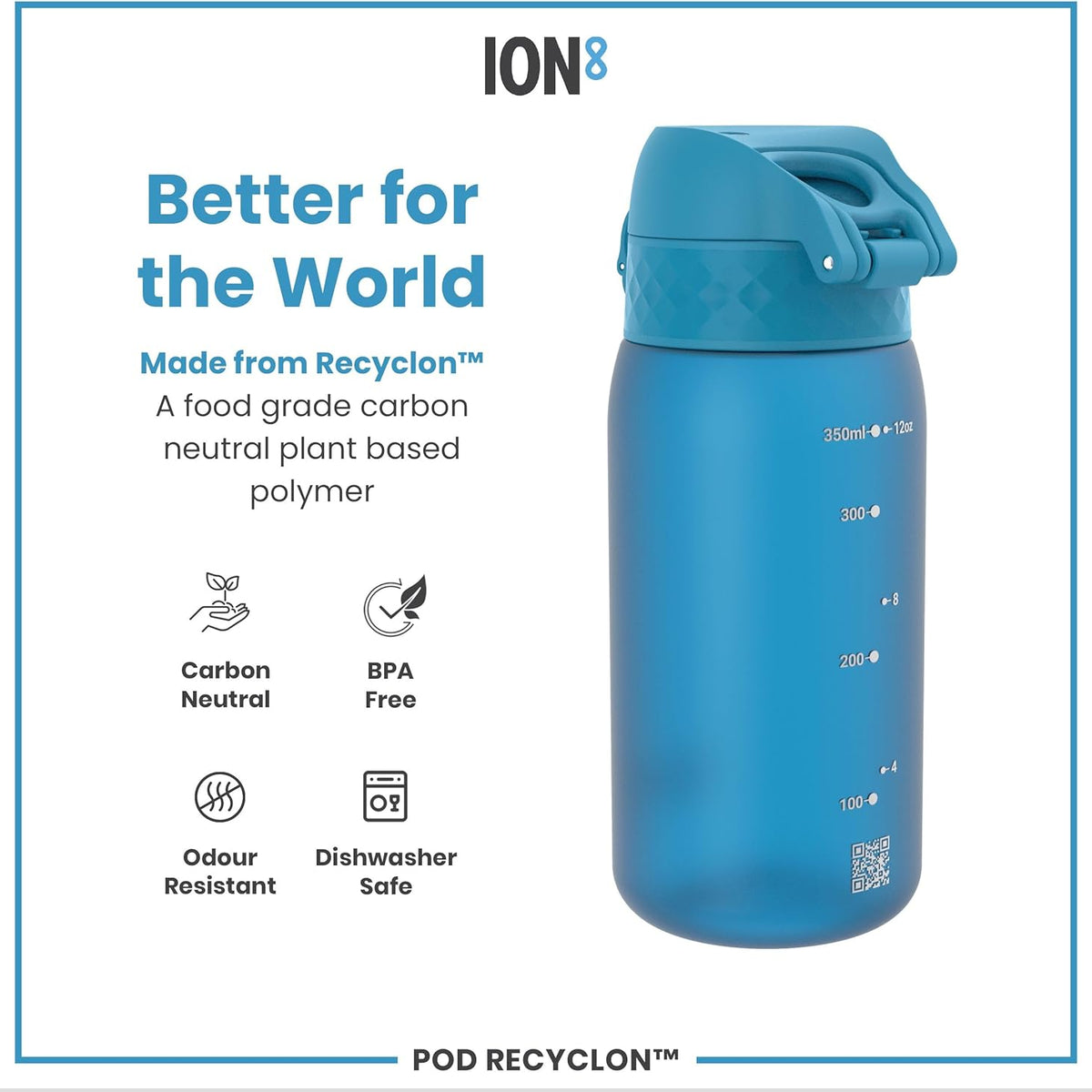 Pod Recyclon 12oz- Aqua Blue