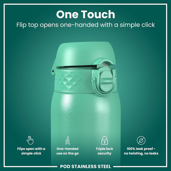 Insulated Stainless Steel 13oz Pod - Teal Green