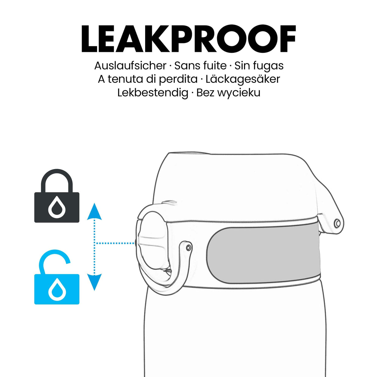 ION8 Slim Recyclon 18oz- Rainbows