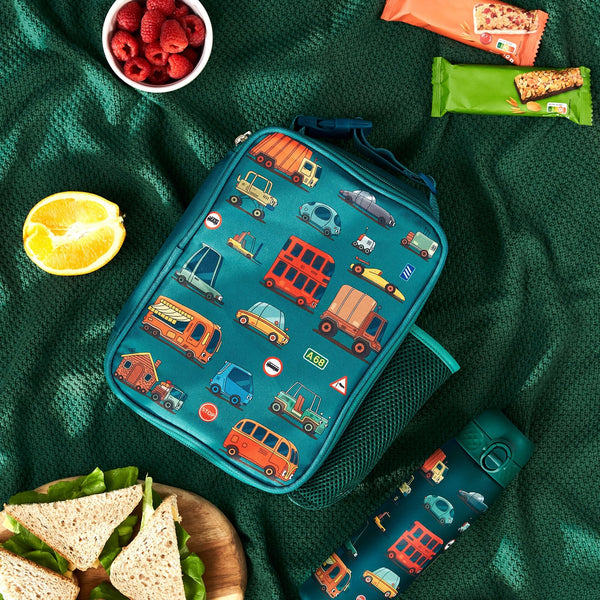 Kids Insulated Lunch Bag- Blue Zebra