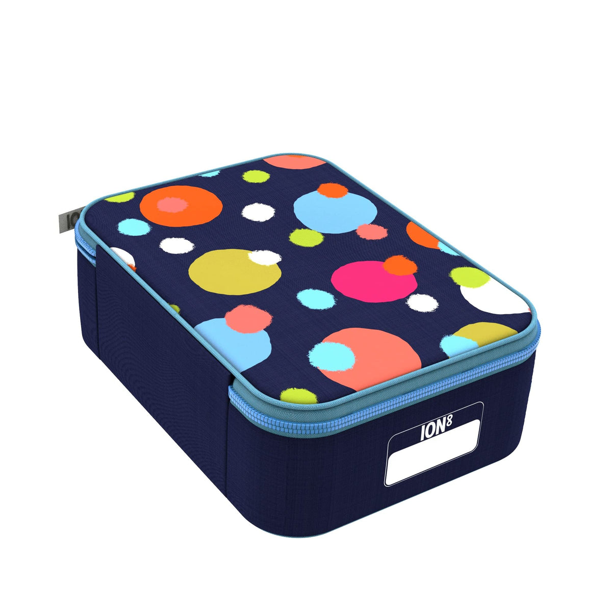 Insulated Lunch Bag- Navy Blue Spots