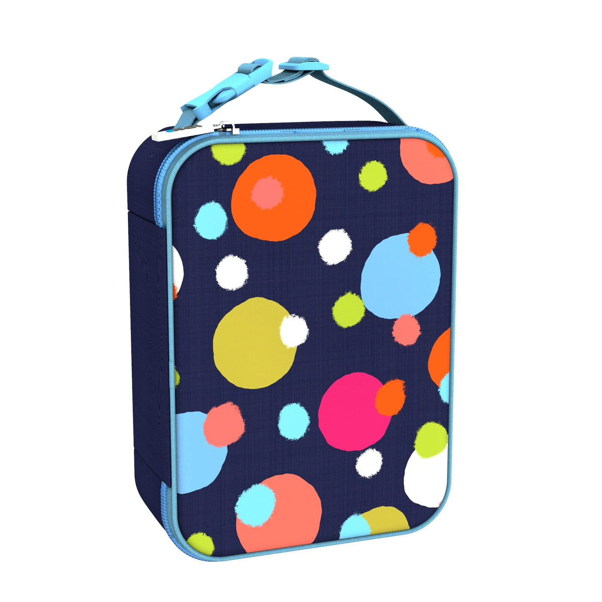 Insulated Lunch Bag- Navy Blue Spots