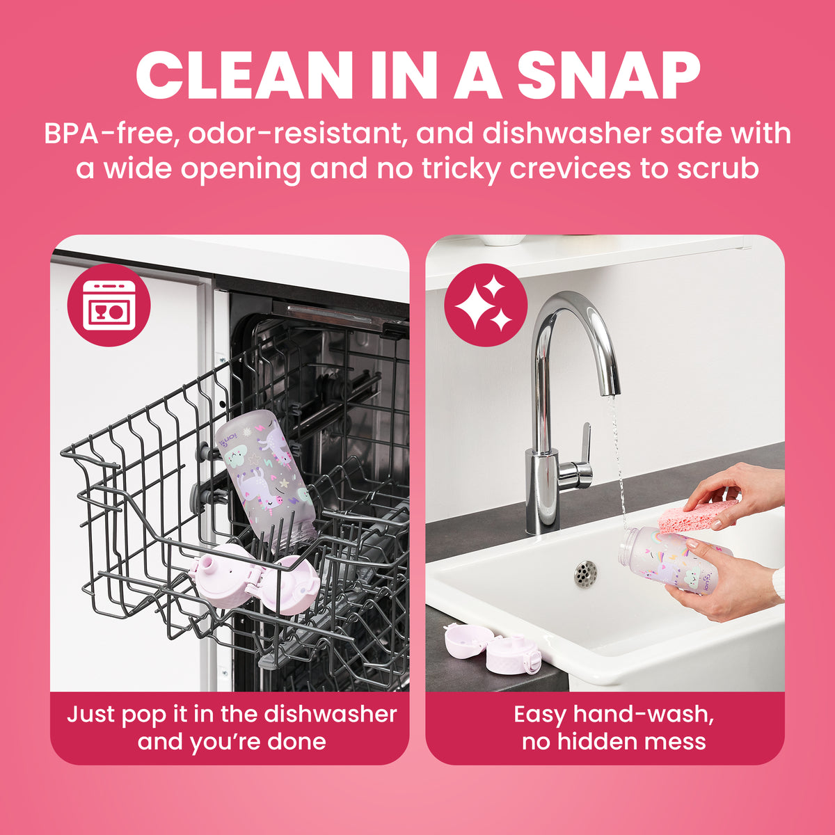 ION8 Recyclon Pod 12oz- Pink Princess