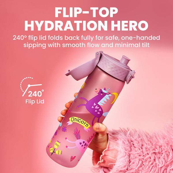 Slim Recyclon 18oz- Pink Unicorns