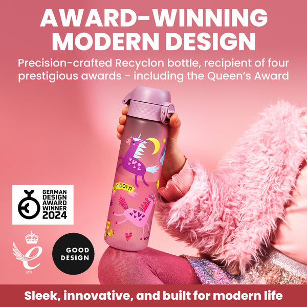 Slim Recyclon 18oz- Pink Unicorns