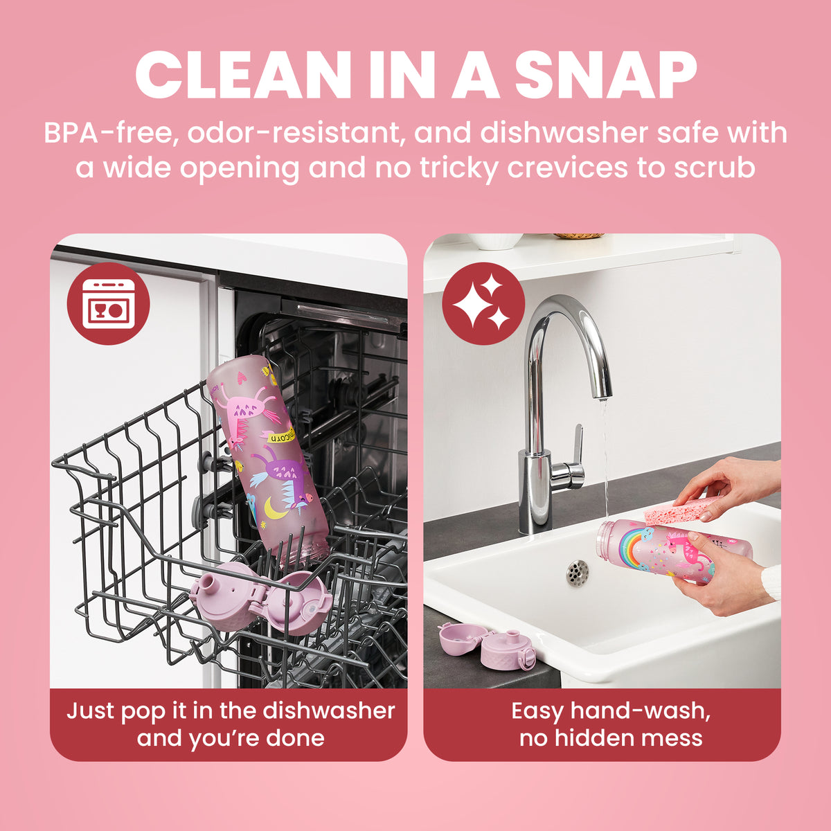 ION8 Slim Recyclon 18oz- Rainbows