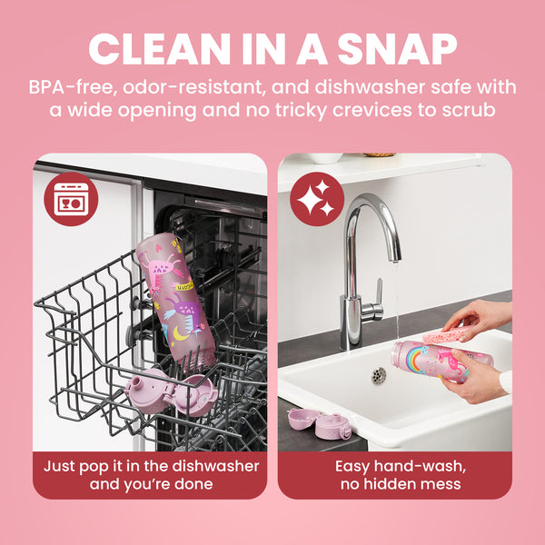 ION8 Slim Recyclon 18oz- Rainbows