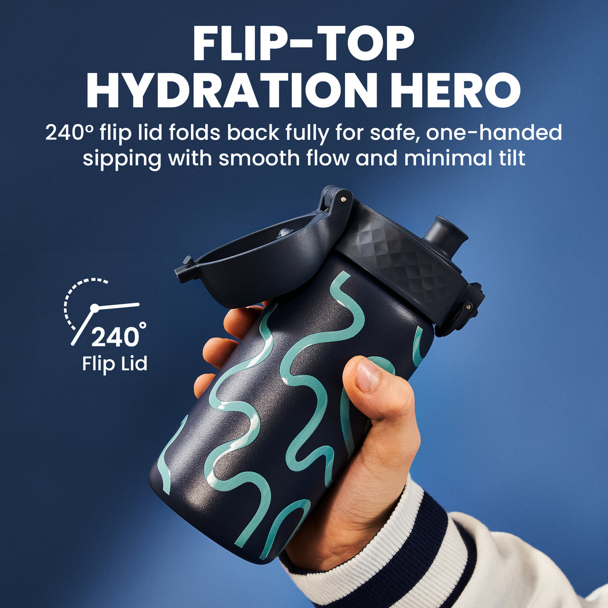 ION8 Pod Insulated Stainless Steel 11oz- Squiggly Lines