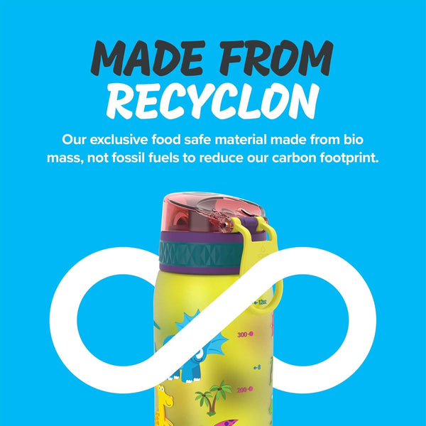 Leak Proof Kids Water Bottle, BPA Free, Dinosaurs, Pod 350ml (12oz)