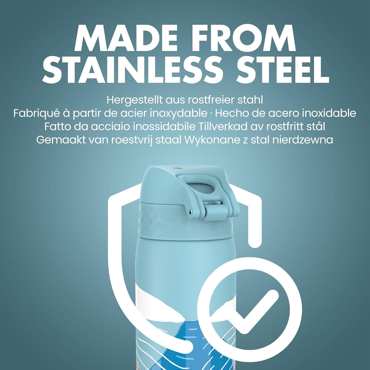 Leak Proof Slim Lightweight Stainless Steel 20oz- Whales