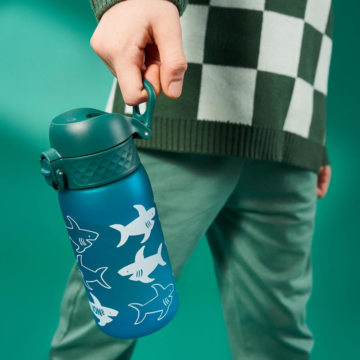 Recyclon Pod 12oz- Aqua Blue Sharks