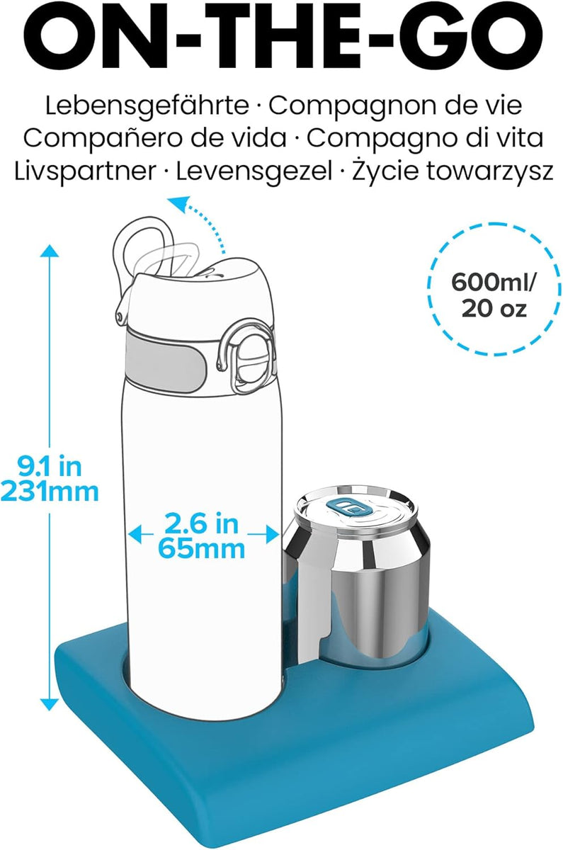 Leak Proof Slim Lightweight Stainless Steel 20oz- Whales