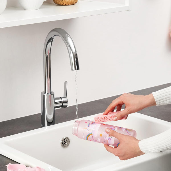 Slim Recyclon 18oz- Pink Unicorn Rainbows