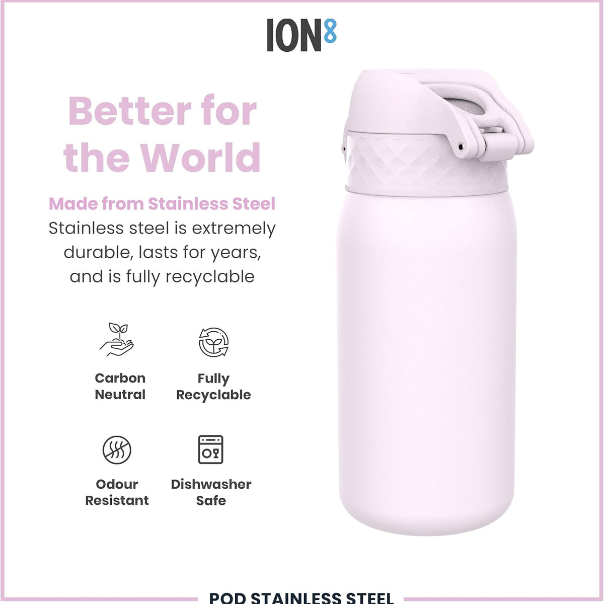 Insulated Stainless Steel Pod 13oz- Lilac Dusk
