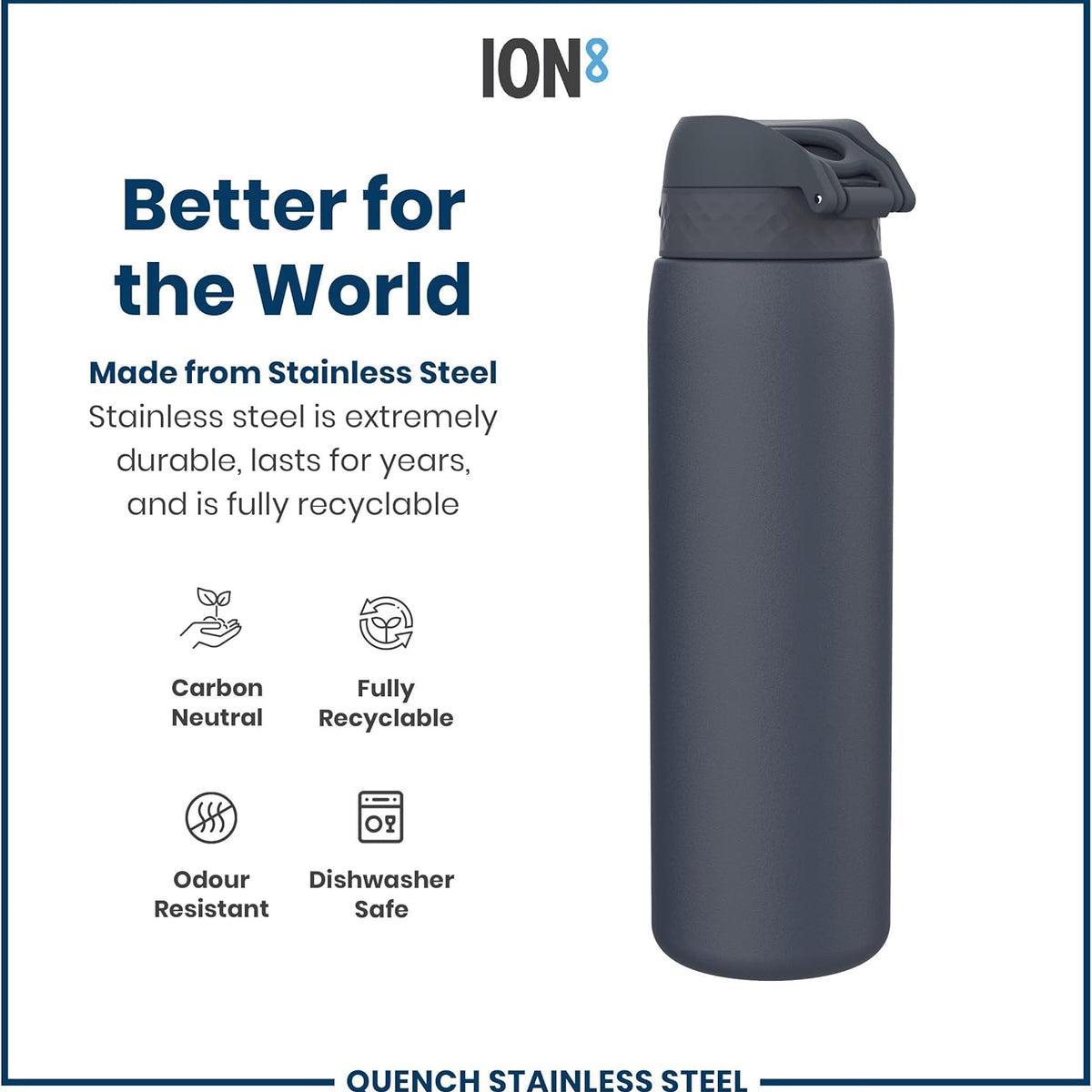 Quench Insulated Stainless Steel 13oz- Ash Navy