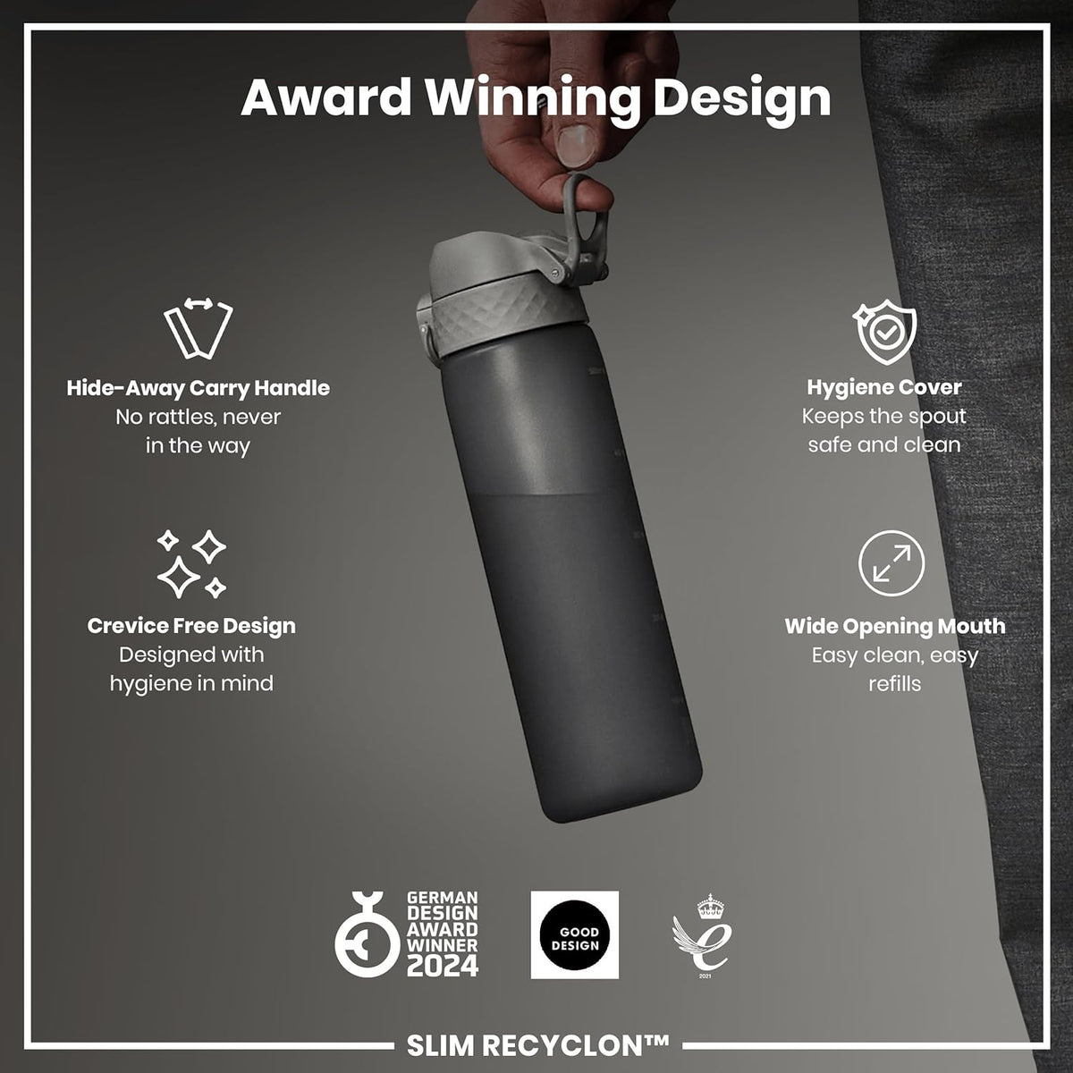 Slim Recyclon 18oz- Grey