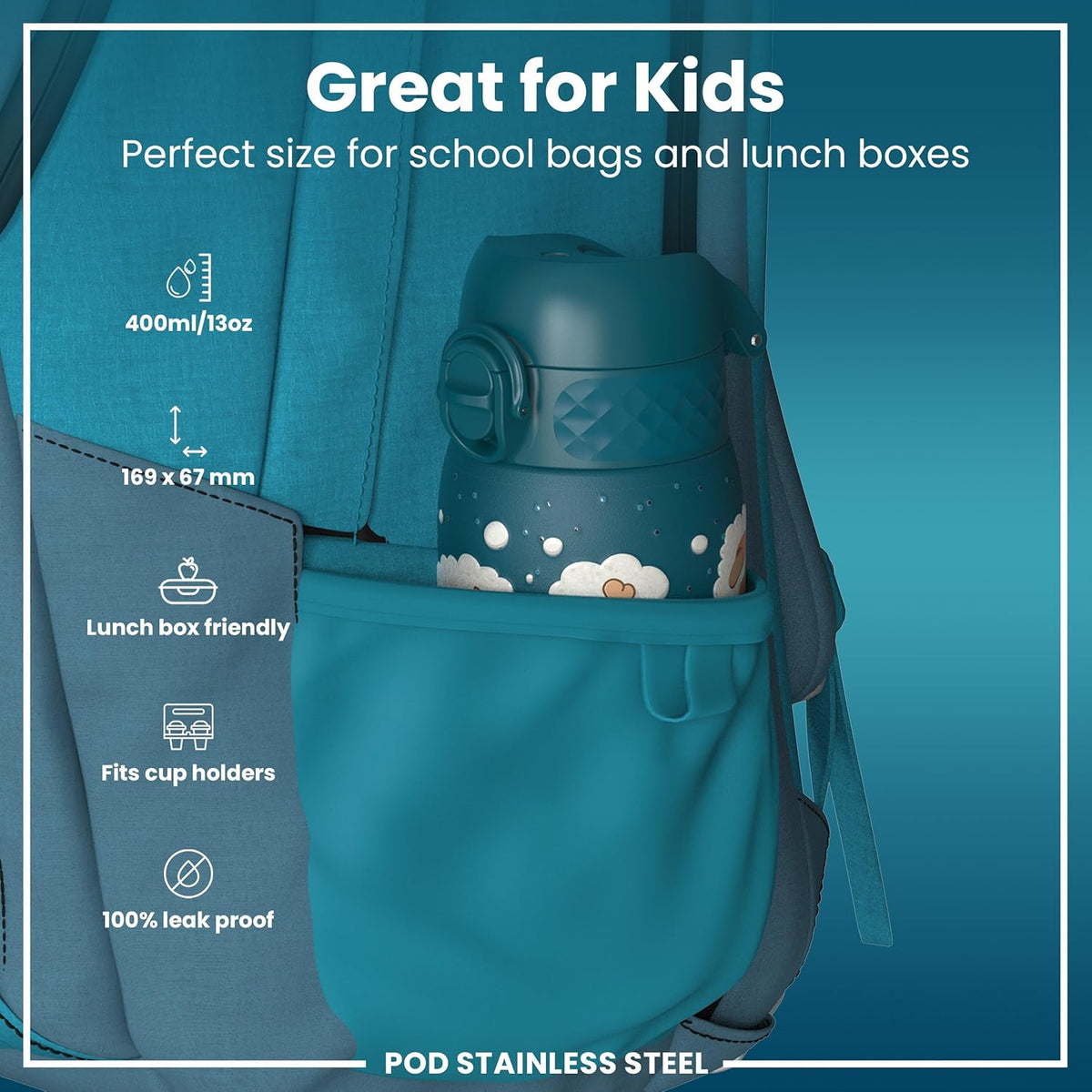 Pod Insulated Stainless Steel 13oz- Dog Dreaming
