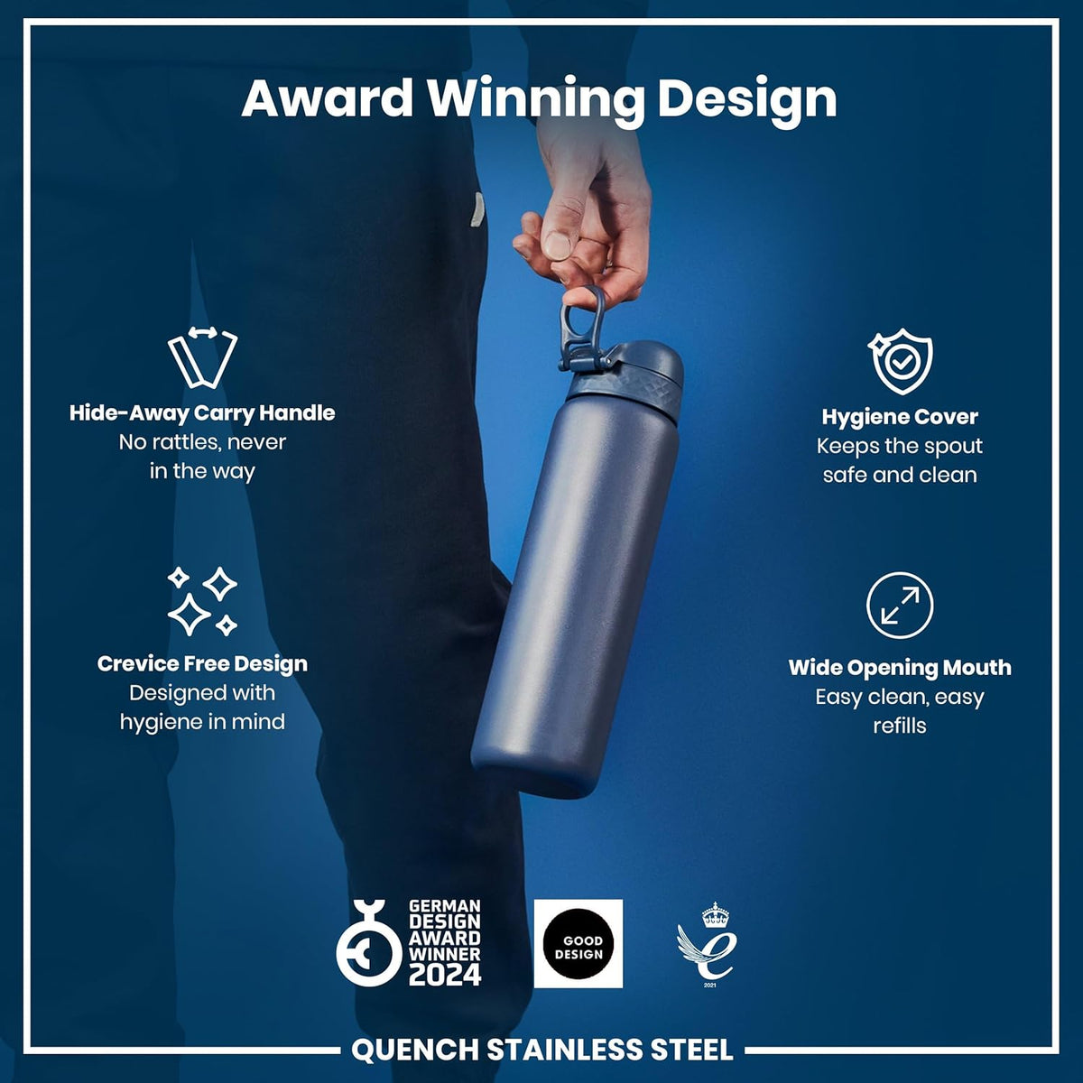 Quench Insulated Stainless Steel 13oz- Ash Navy