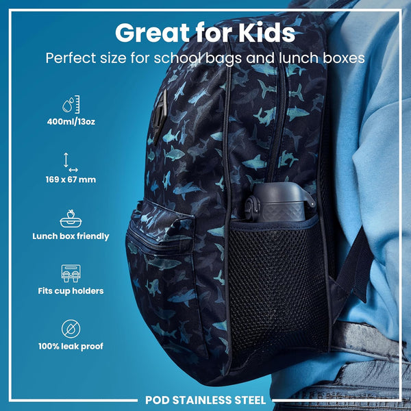 Insulated Stainless Steel Pod 13oz- Ash Navy