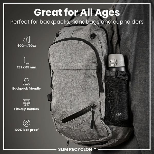 Slim Recyclon 18oz- Grey