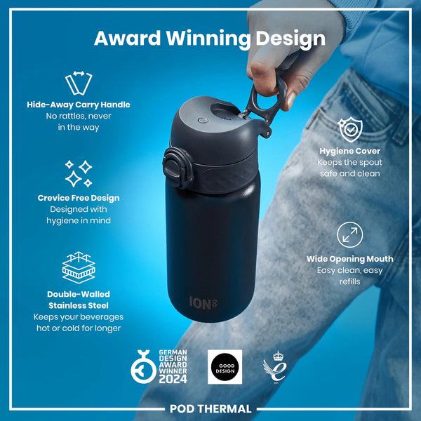 Insulated Stainless Steel Pod 11oz- Ash Navy