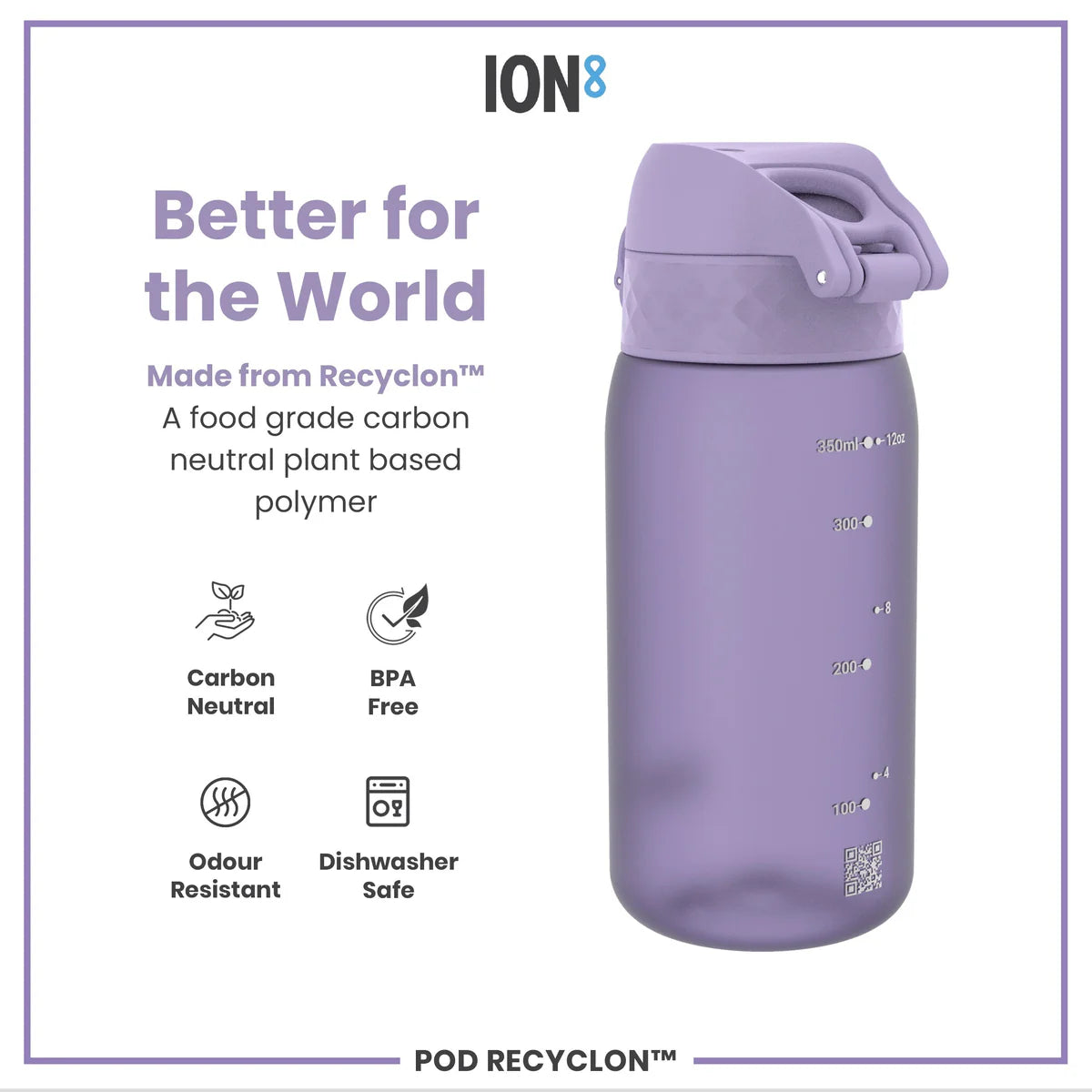 Insulated Stainless Steel Pod 11oz- Light Purple