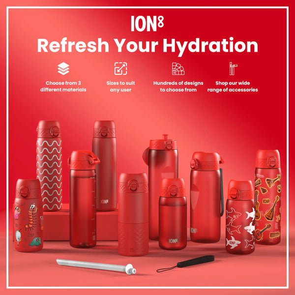 Leak Proof Slim Lightweight Stainless Steel 20oz- Red