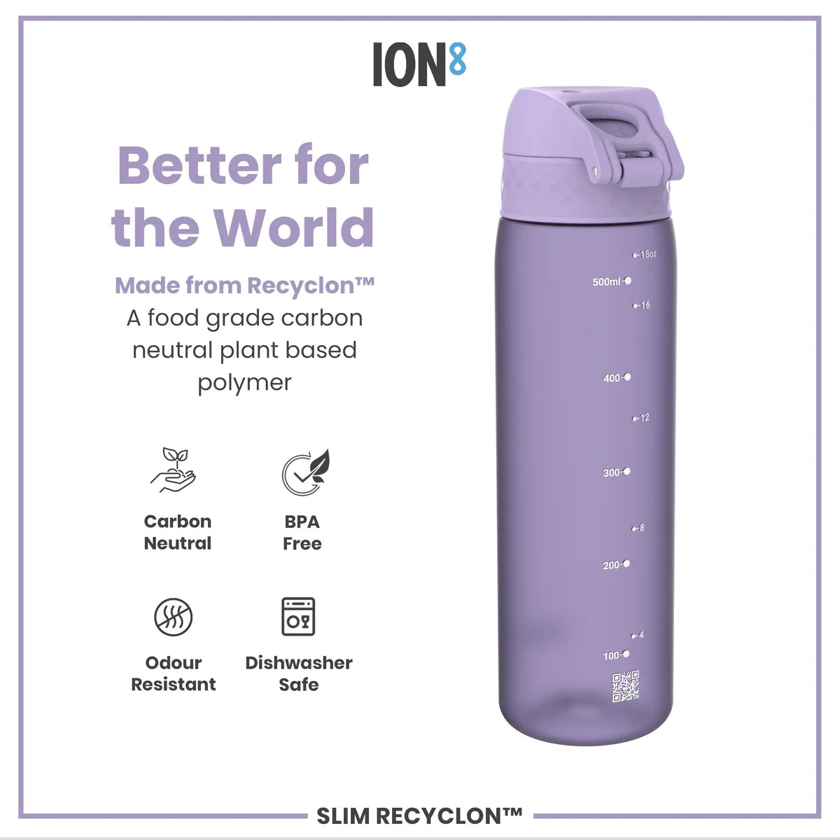 Slim Recyclon 18oz- Light Purple