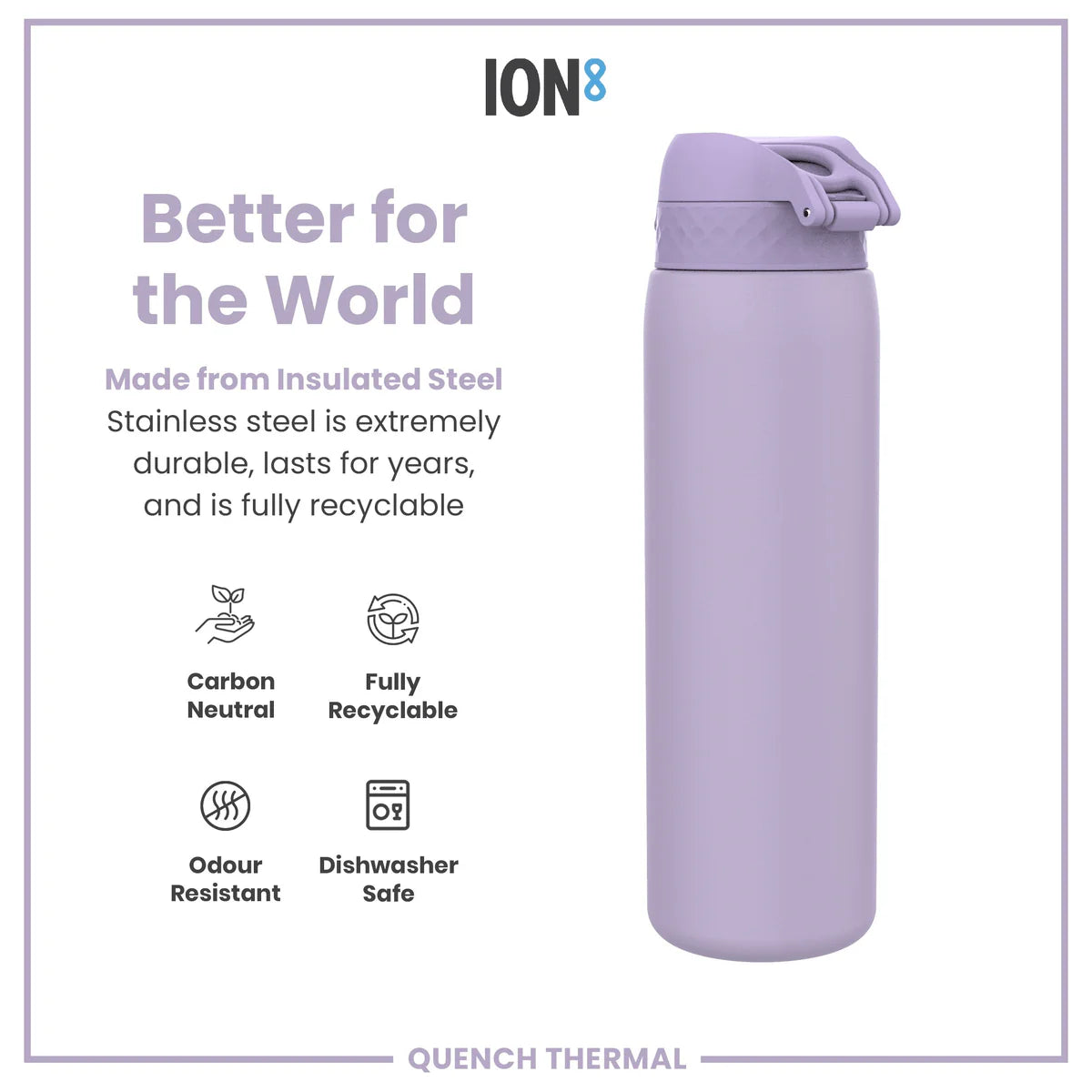 Quench Insulated Stainless Steel 31oz- Light Purple
