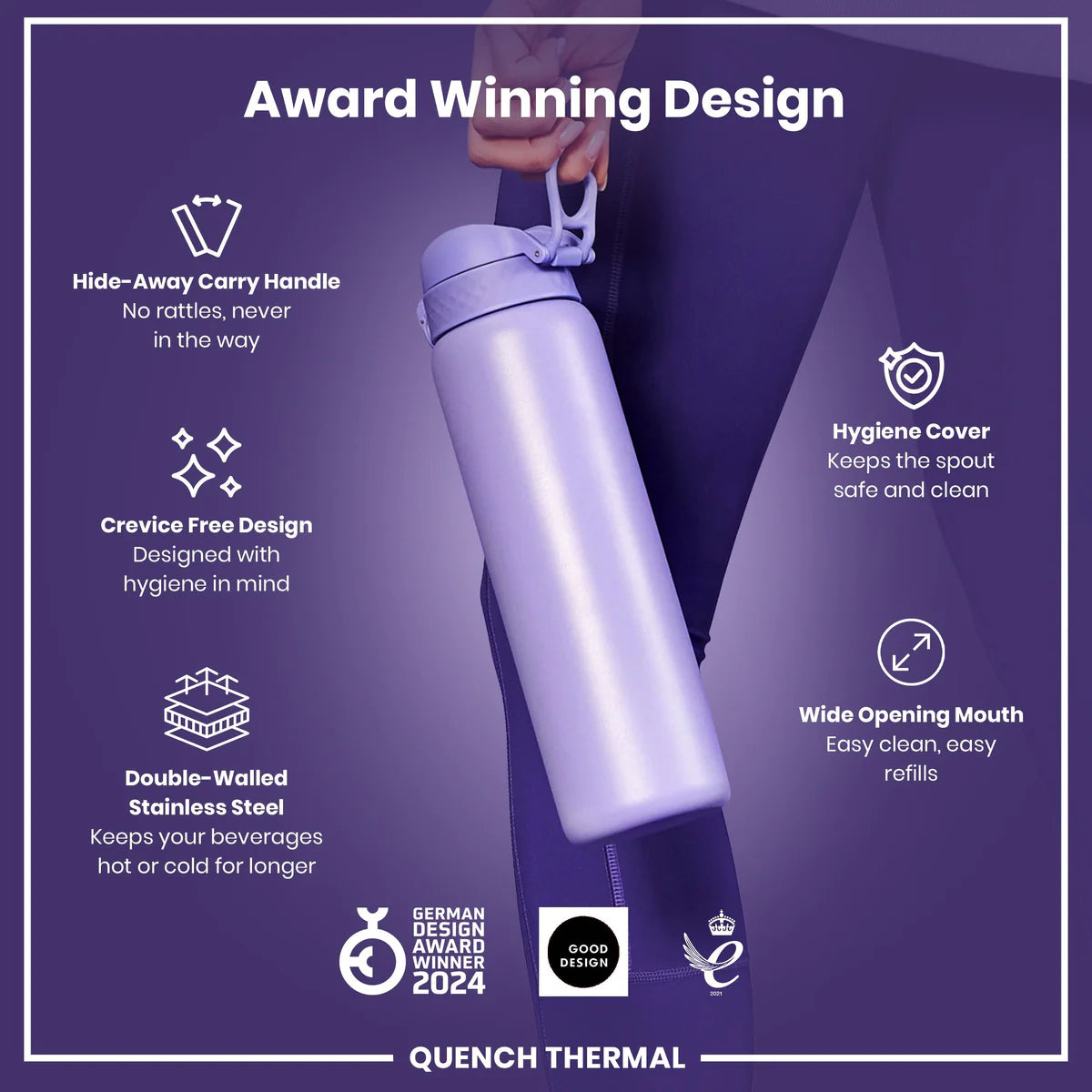 Quench Insulated Stainless Steel 31oz- Light Purple