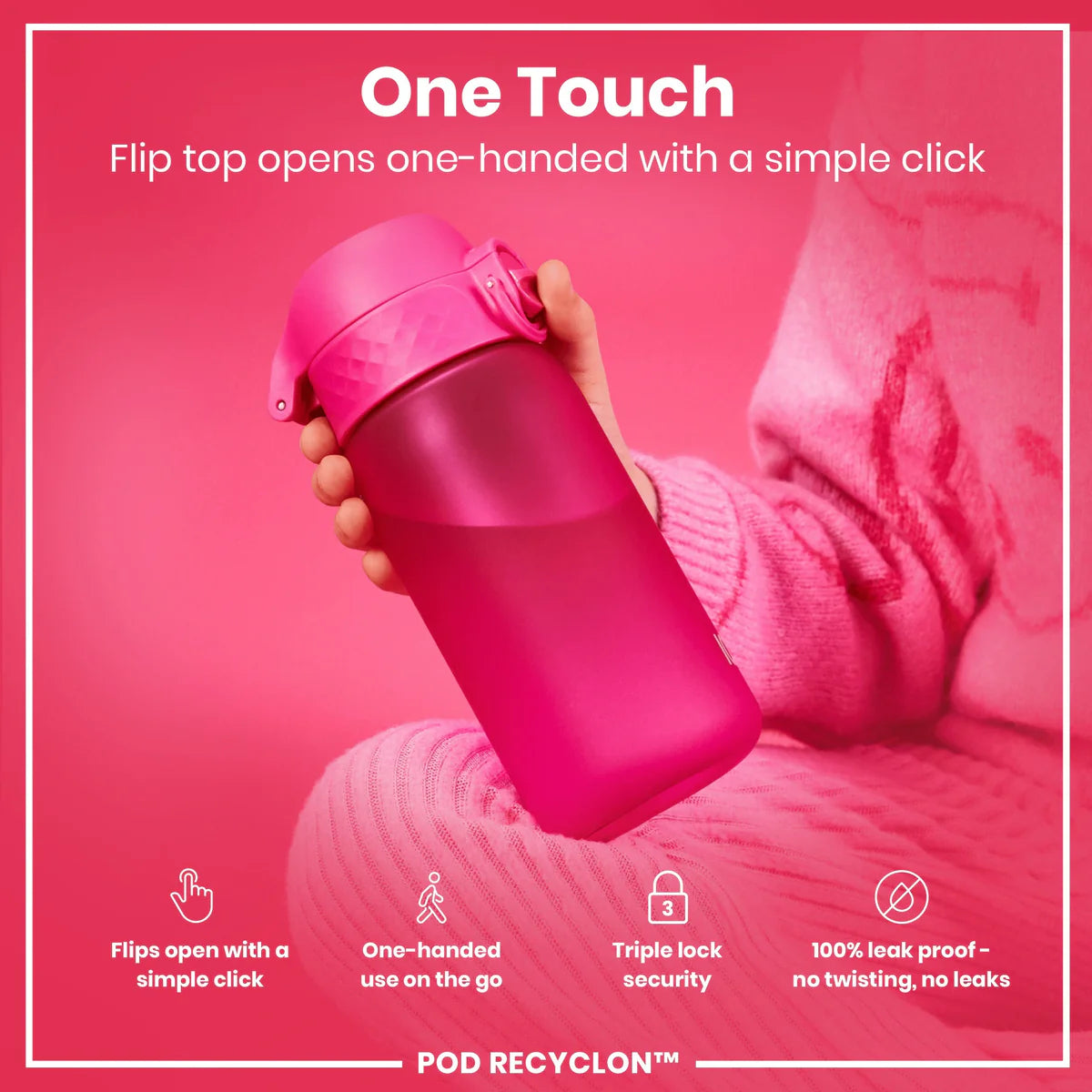 Recyclon Pod 12oz- Hot Pink