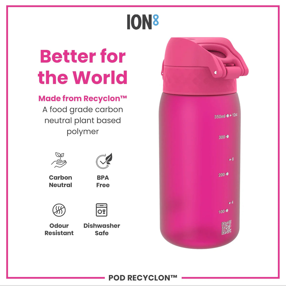 Recyclon Pod 12oz- Hot Pink