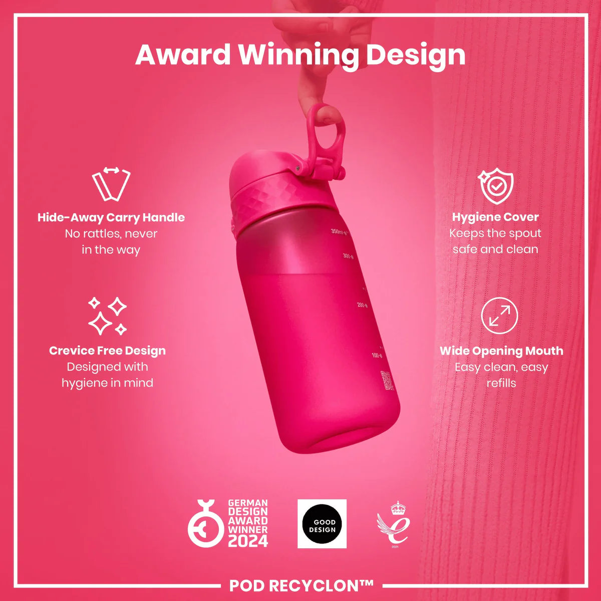 Recyclon Pod 12oz- Hot Pink