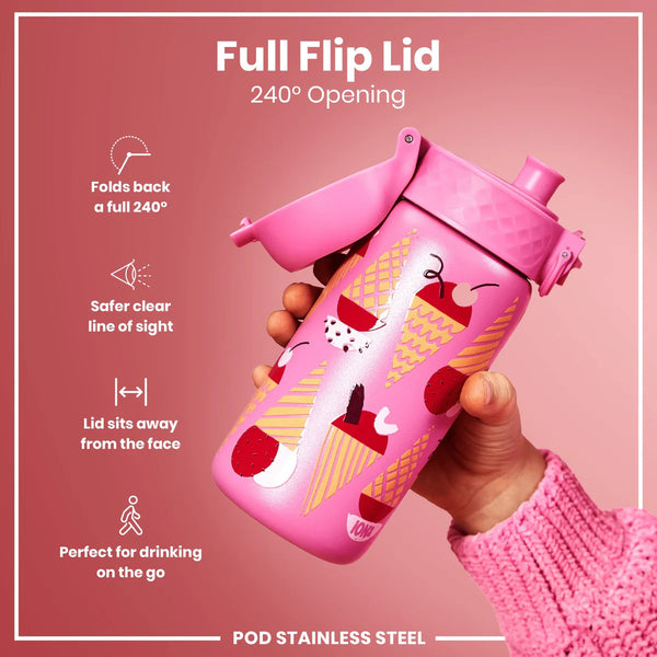 Insulated Stainless Steel Pod 13oz- Pink Ice Cream