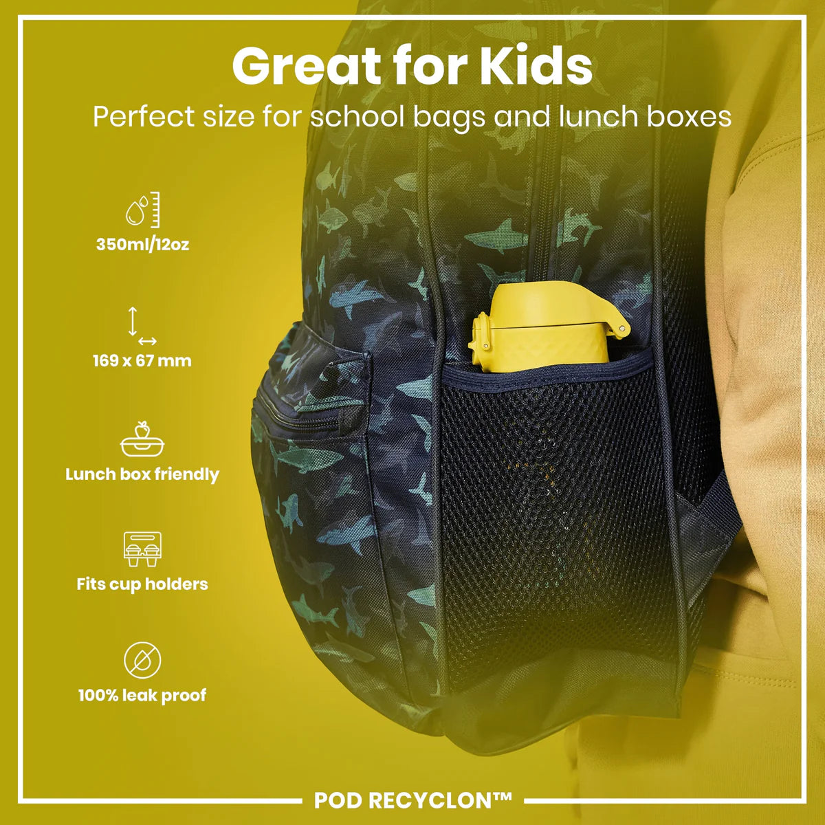 Pod Recyclon 12oz- Yellow Snakes