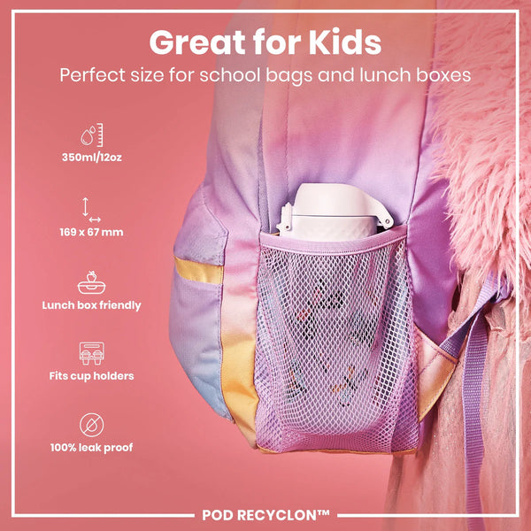Recyclon Pod 12oz- White Wild Butterfly