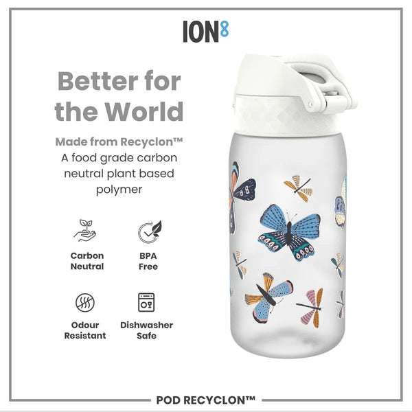 Recyclon Pod 12oz- White Wild Butterfly