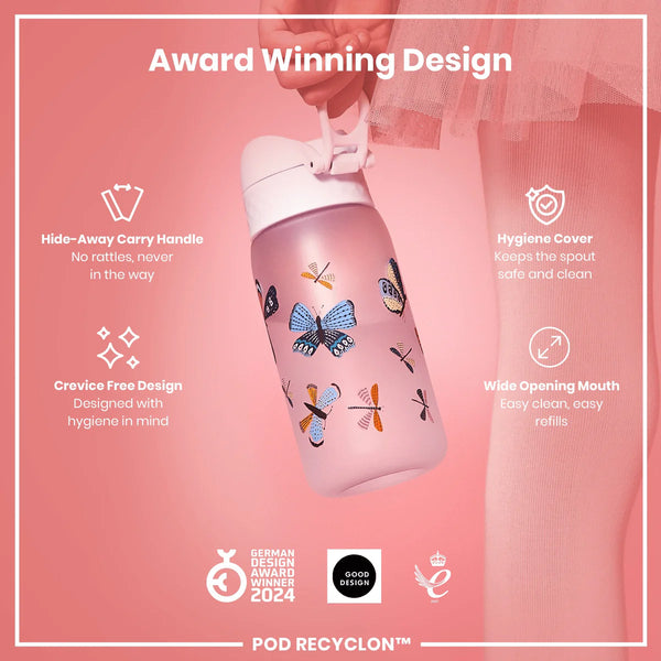 Recyclon Pod 12oz- White Wild Butterfly