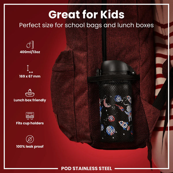 Insulated Stainless Steel Pod 13oz- Space Travel