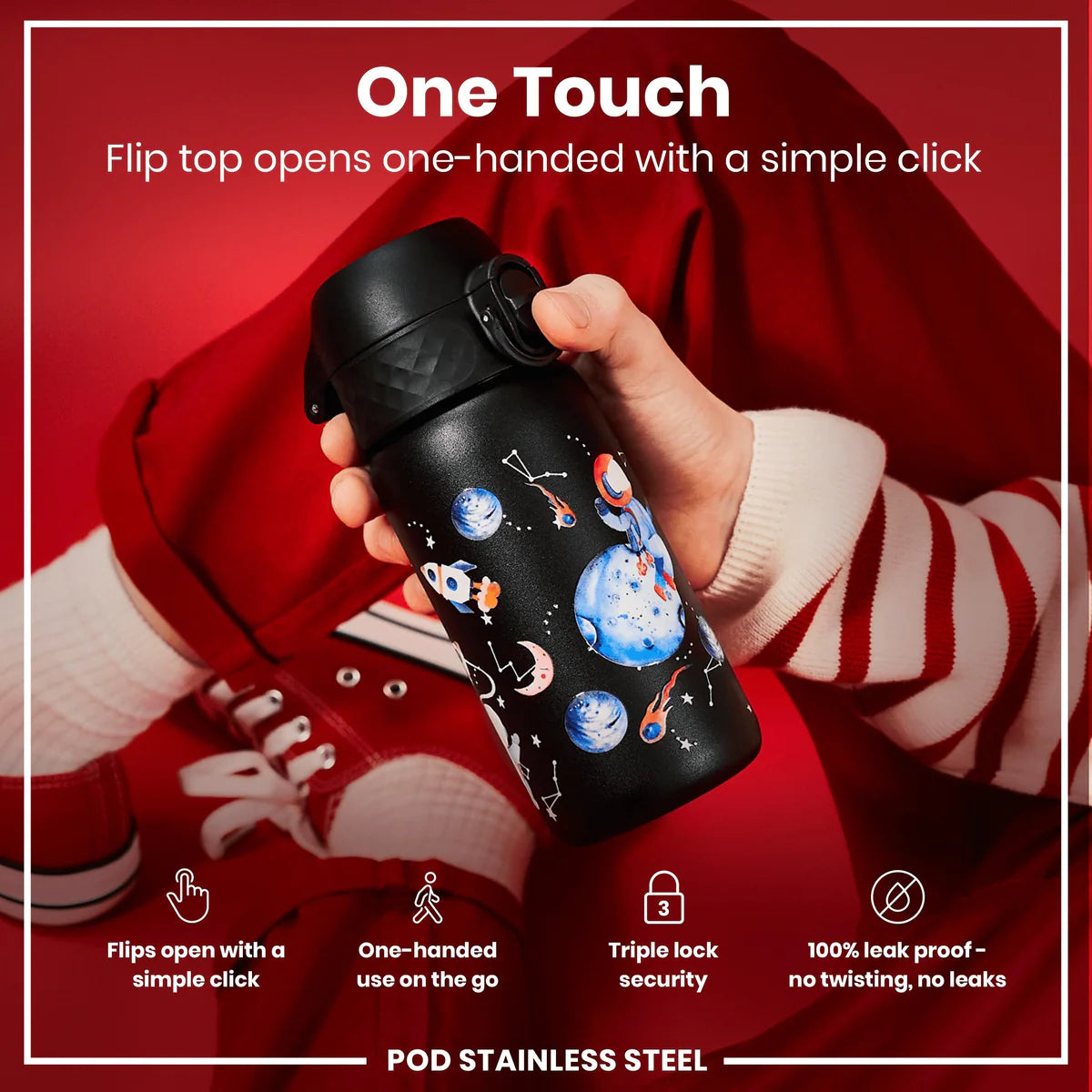Insulated Stainless Steel Pod 13oz- Space Travel