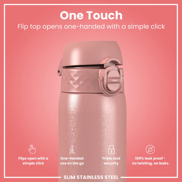 Leak Proof Lightweight Stainless Steel 20oz- Rose Pink