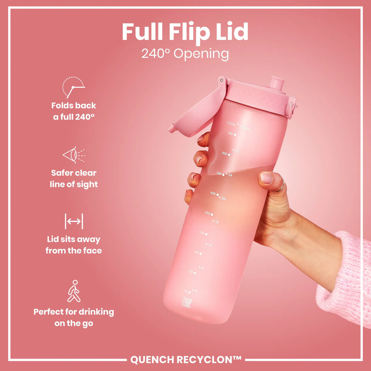 Quench Recyclon 34oz- Rose Pink
