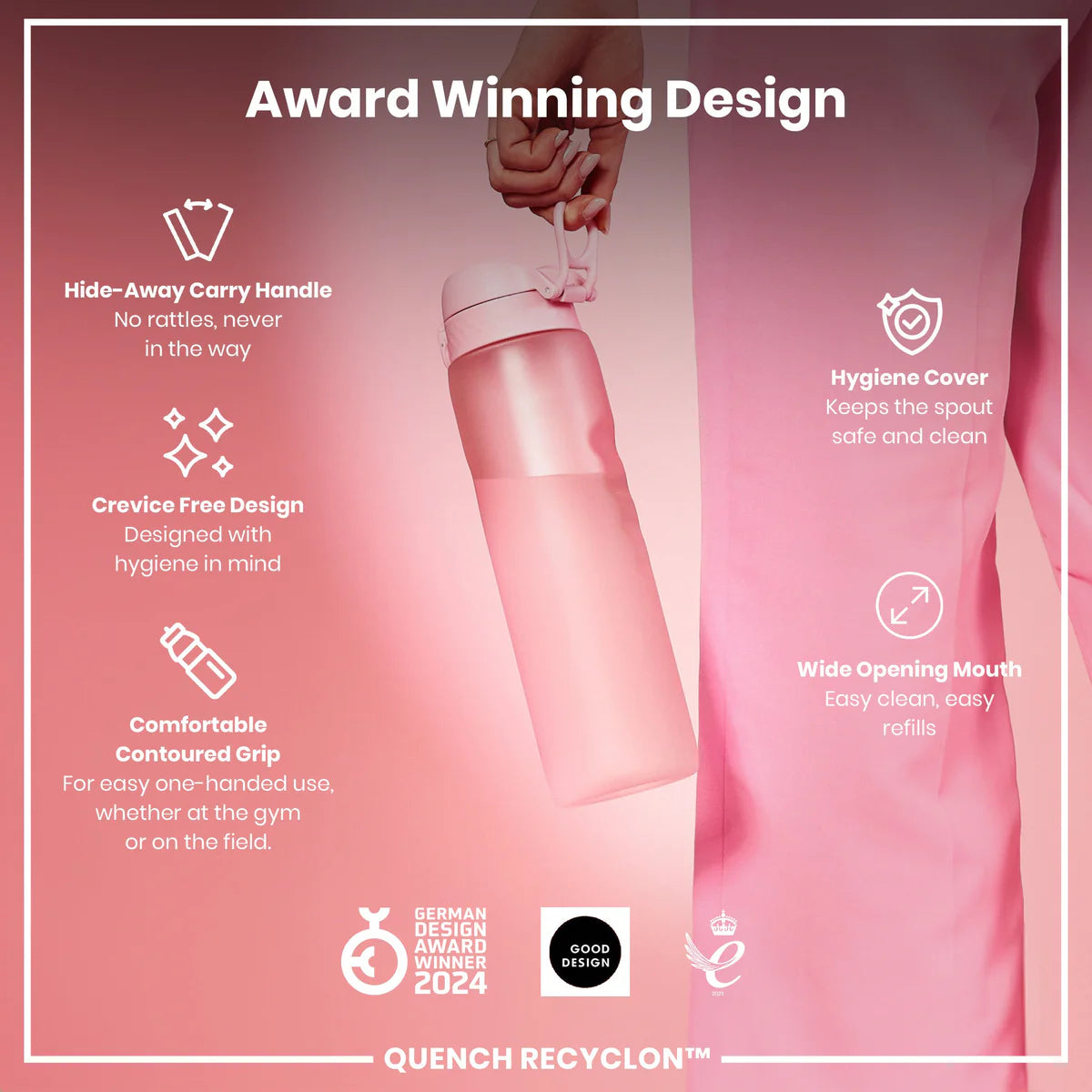 Quench Recyclon 34oz- Rose Pink