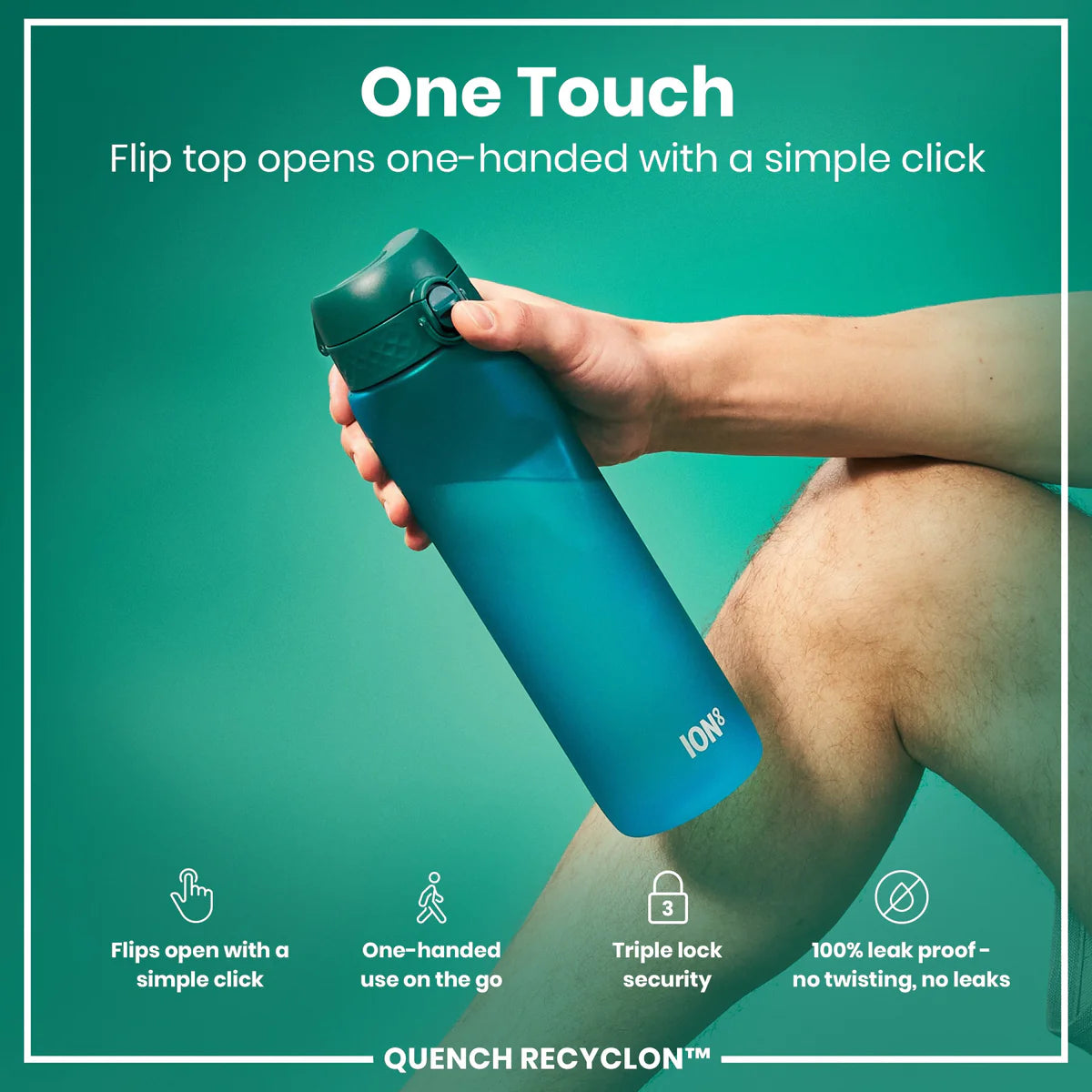 Quench Recyclon 34oz- Aqua Blue
