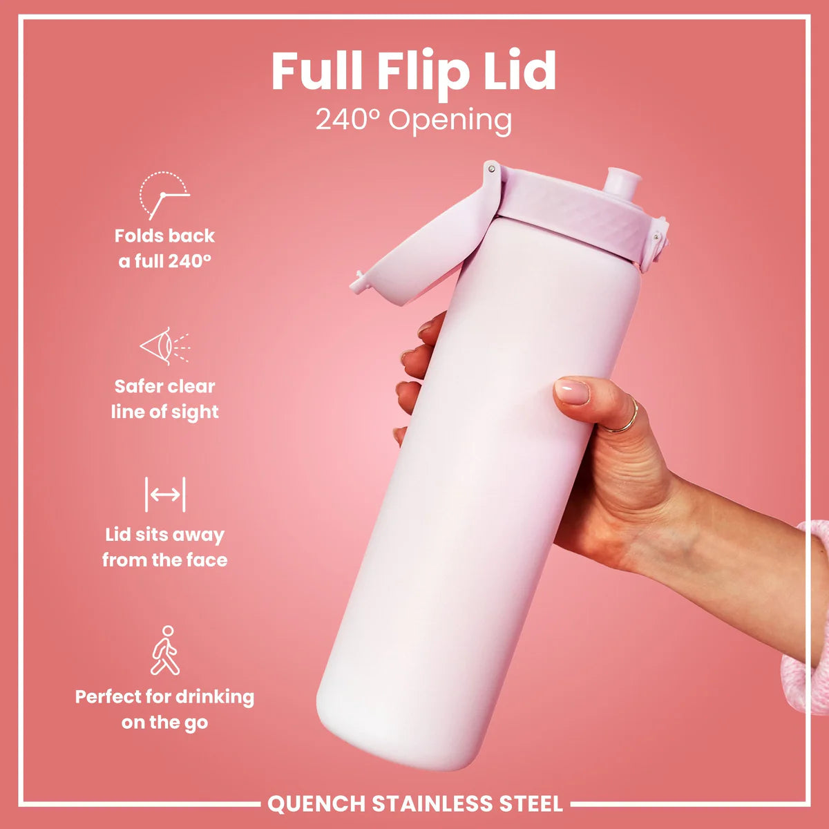Quench Insulated Stainless Steel 40oz- Lilac Dusk Pink